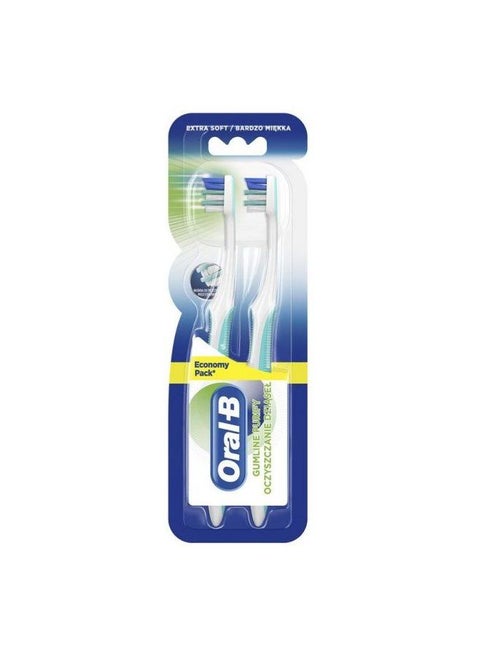 Gumline Purify, Soft Manual Toothbrush, 2 Count Multicolour
