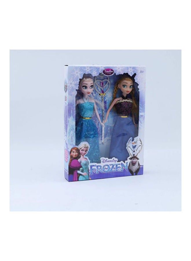 Set Of Frozen Elsa And Anna Dolls