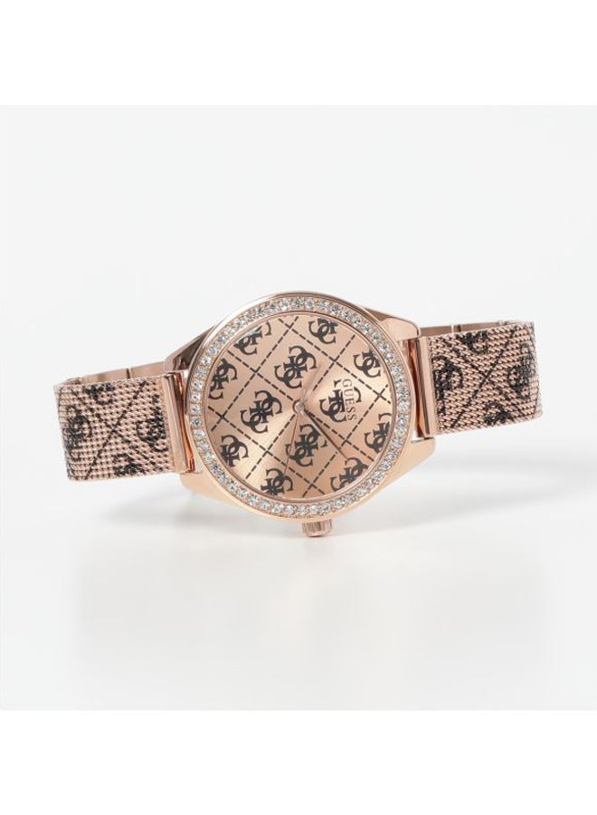 GUESS Women's Water Resistant Analog Watch W1279L3 - 37 mm - Rose Gold/Black - Image 5