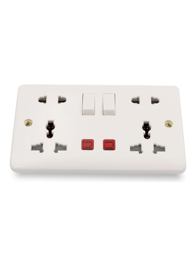 KEDBROOKE - Multi-Function 13A Double Socket with Neon White - Image 1