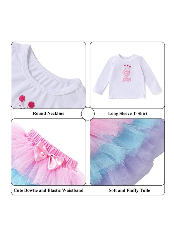 We Happy - 3-Piece Second Birthday Princess Party Dress Set Multicolour - Image 1