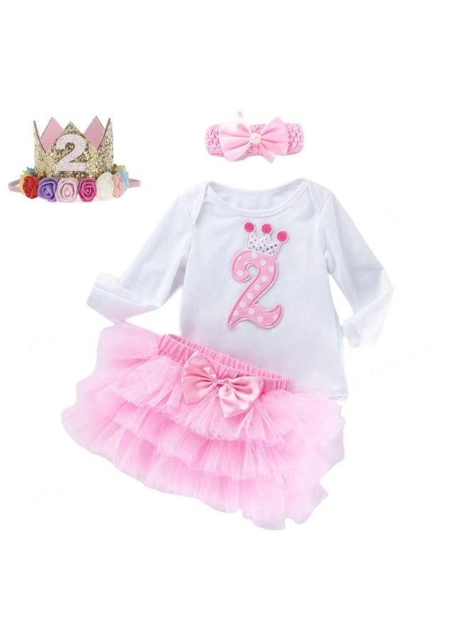 We Happy 4-Piece Second Birthday Princess Party Dress Set Multicolour  - Image 1