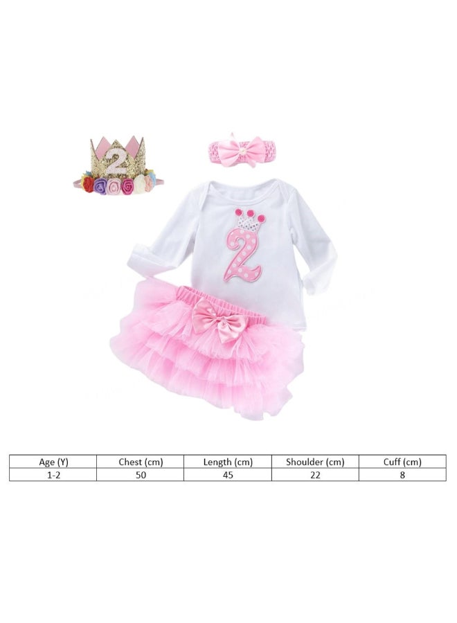 We Happy 4-Piece Second Birthday Princess Party Dress Set Multicolour  - Image 5