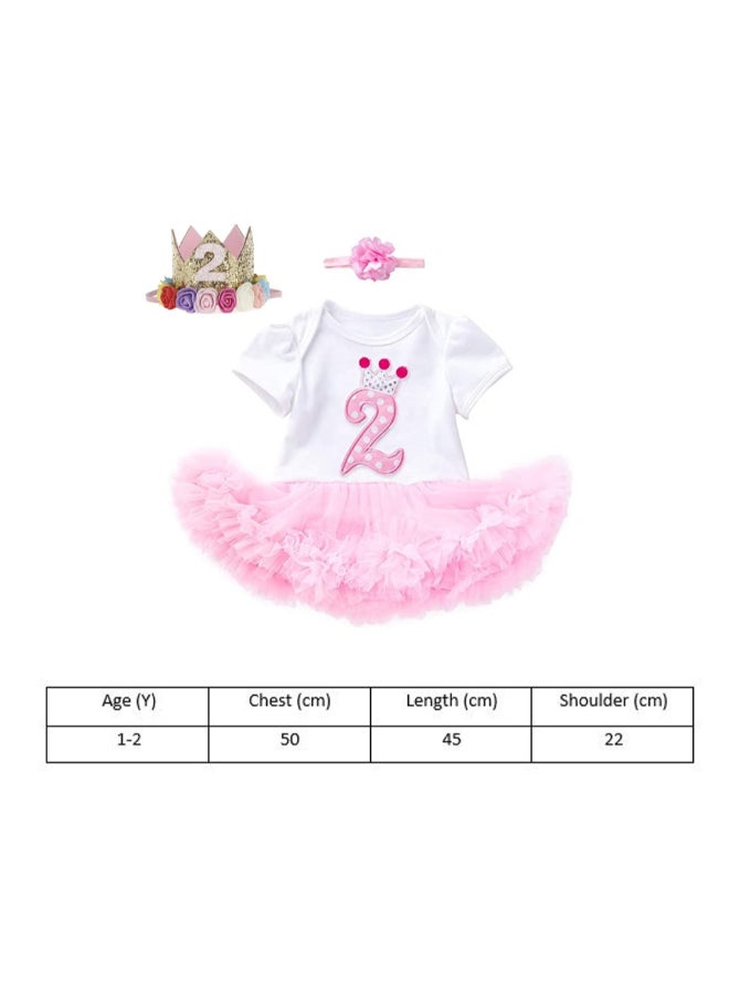 We Happy 4-Piece Second Birthday Princess Party Dress Set Multicolour  - Image 4