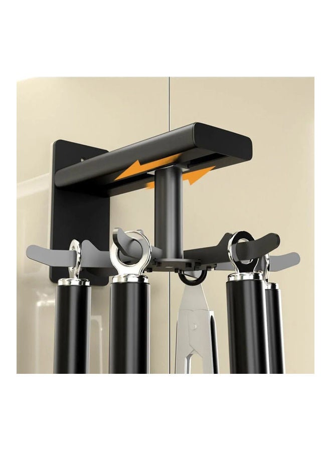 fashionhome Aluminum Wall Mounted Kitchen Storage Single Rotating Hook Black  - Image 5