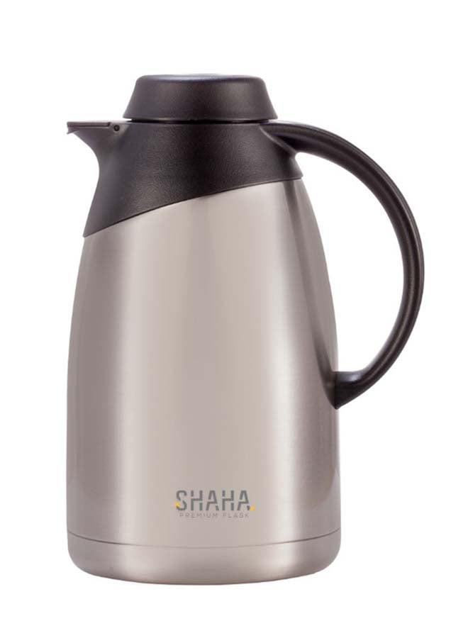SHAHA Stainless Steel Vaccume Flask 1.4L With Filter Silver/Black