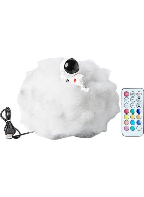 1W LED Colourful Cloud Astronaut Lamp With Rainbow Effect Light and Remote White