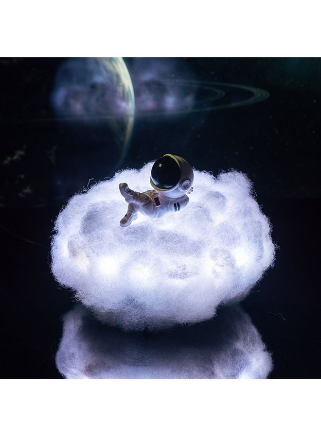 1W LED Colourful Cloud Astronaut Lamp With Rainbow Effect Light and Remote White