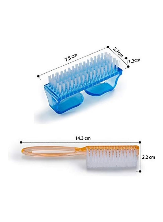 4-Piece Nail Brush With Scrubber Multicolour - Image 4