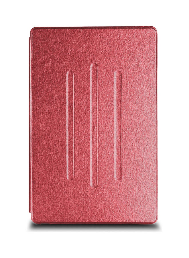 Wtech Premium Quality Folio Flip Trifold Stand Leather Full Body Protective Cover Case within Reinforced Soft Shell TPU Fitting for Samsung Galaxy Tab A 10.1 (2019) (SMT510, SMT515) Red - Image 1