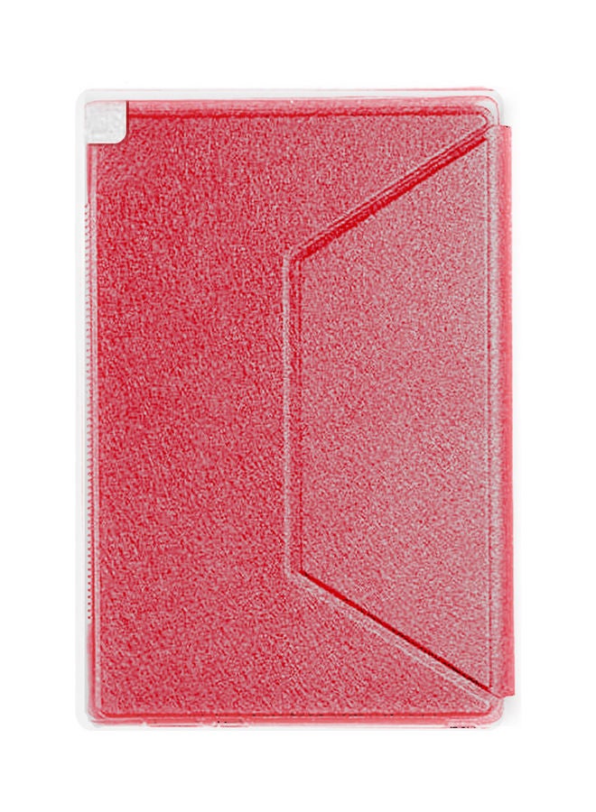 Wtech Premium Quality Folio Flip Trifold Stand Leather Full Body Protective Cover Case within Reinforced Soft Shell TPU Fitting for Samsung Galaxy Tab A 10.1 (2019) (SMT510, SMT515) Red - Image 4