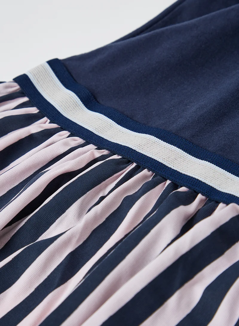 ديركجي Striped Drop-Waist Dress كحلي/ وردي فاتح