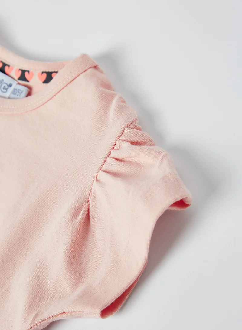 Dirkje Baby/Kids Slogan T-Shirt Smokey Pink