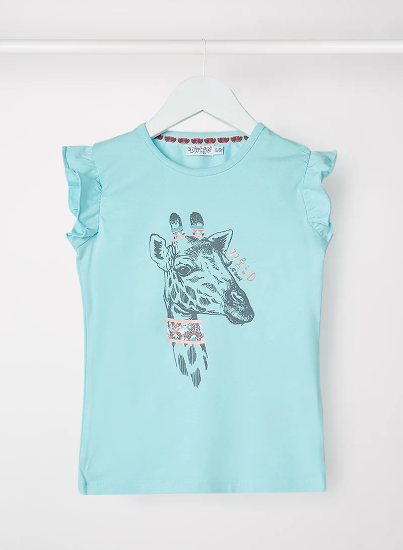 Dirkje Baby/Kids Giraffe Print T-Shirt