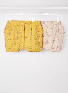 Baby All-Over Print Bloomers (Pack of 2) Ochre