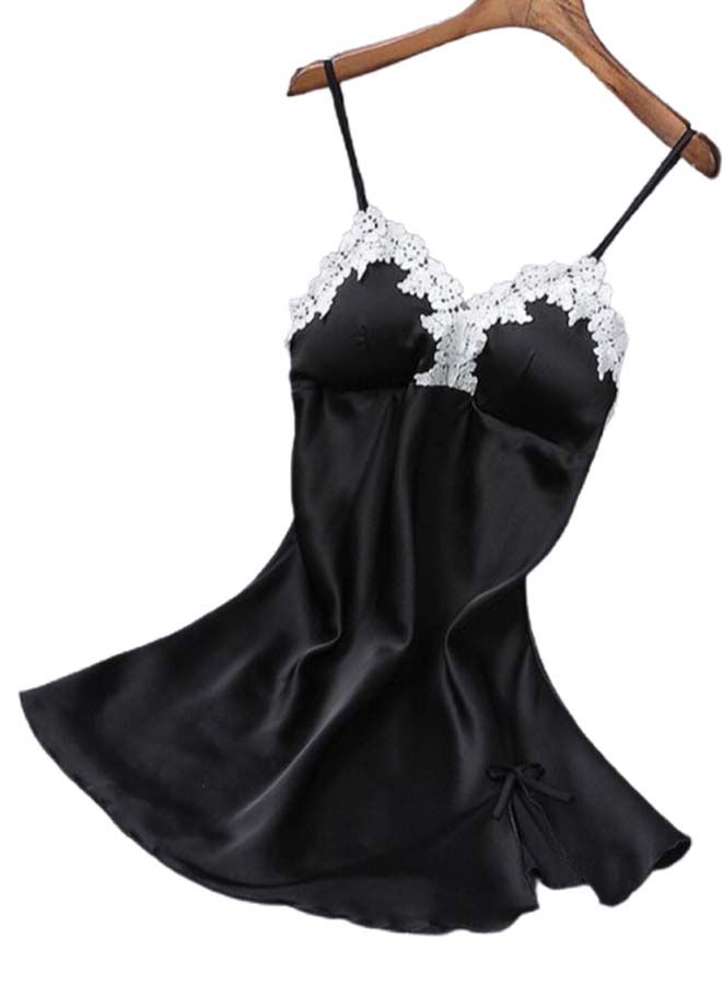 Lace Detailed Babydoll Black