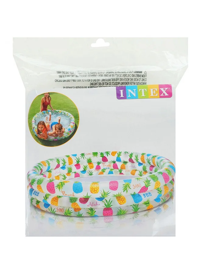 INTEX Inflatable Portable Lightweight Compact Pineapple Printed Sun Beach Pool Ball Ring 132x28cm