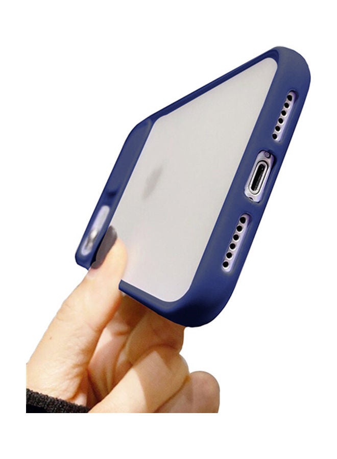 Protective Case Cover For Apple iPhone 12 Pro Navy Blue/Clear