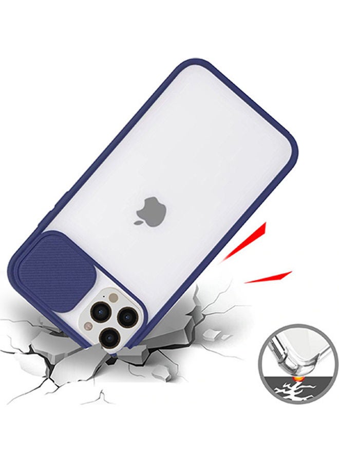 Protective Case Cover For Apple iPhone 12 Pro Navy Blue/Clear