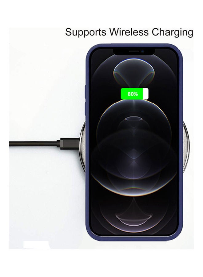 Protective Case Cover For Apple iPhone 12 Pro Navy Blue/Clear