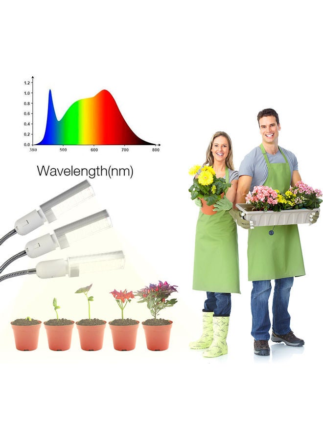 Generic 30W LED Grow Lamp For Indoor Plants White/Silver  - Image 4