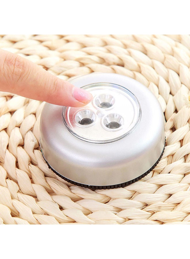 Generic Portable Mini Round LED Bright Light White  - Image 1