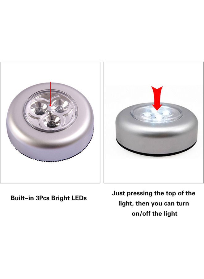 Generic Portable Mini Round LED Bright Light White  - Image 4