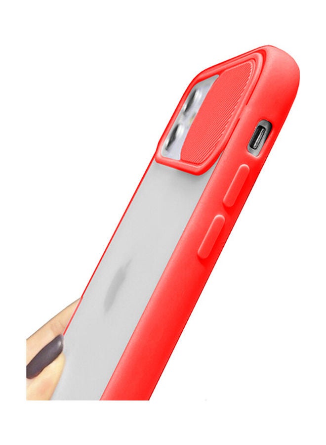 Protective Case Cover For Apple iPhone 12 Pro Max Red/Clear