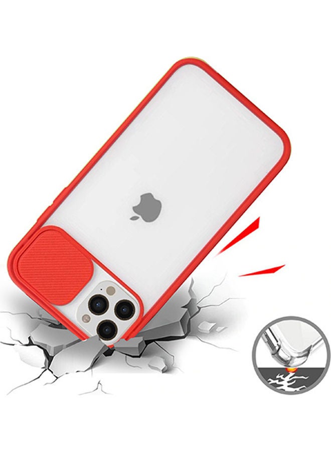 Protective Case Cover For Apple iPhone 12 Pro Max Red/Clear
