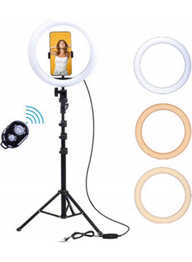 Mobile Desktop Selfie Circular Light With 10 Inch Arc, PTZ, Hose Phone Holder,  Extendable Tripod And BT Remote Control Multicolour - Image 1