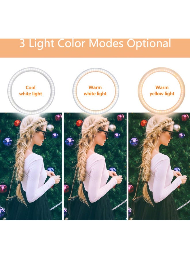Mobile Desktop Selfie Circular Light With 10 Inch Arc, PTZ, Hose Phone Holder,  Extendable Tripod And BT Remote Control Multicolour - Image 2