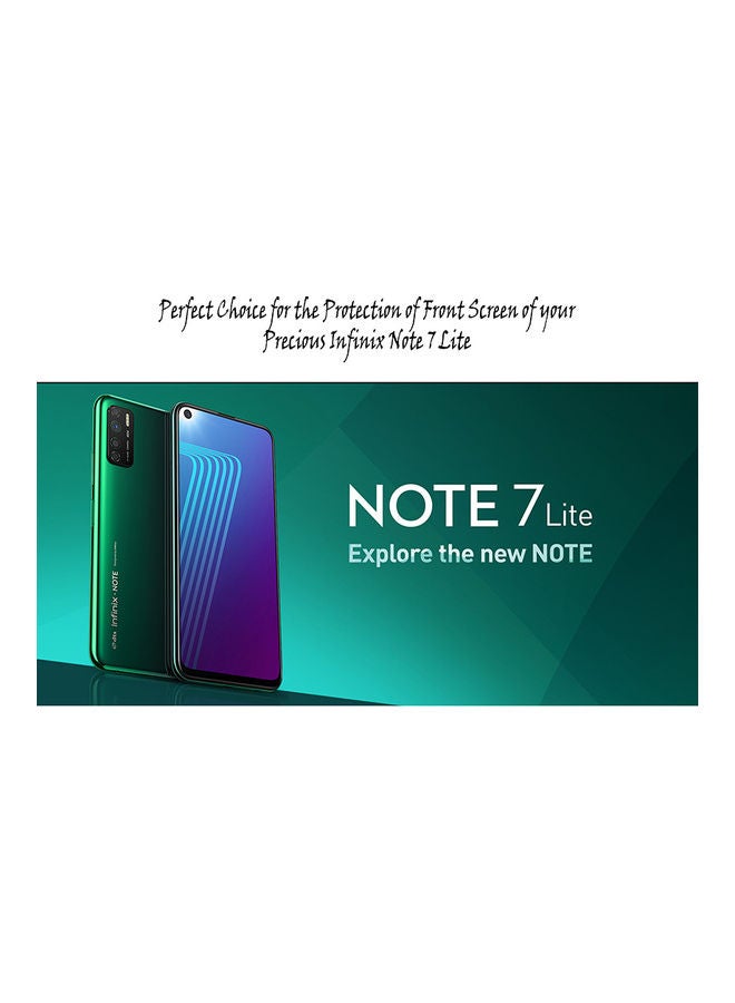 دبليو تيك لاصقة حماية للشاشة من الزجاج المقوى لهاتف إنفينيكس نوت 7 لايت شفاف - Image 5