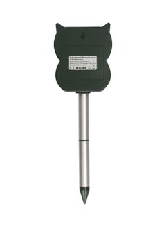 KKmoon Solar Powered Ultrasonic Animal Scarer Black/Silver  - Image 3