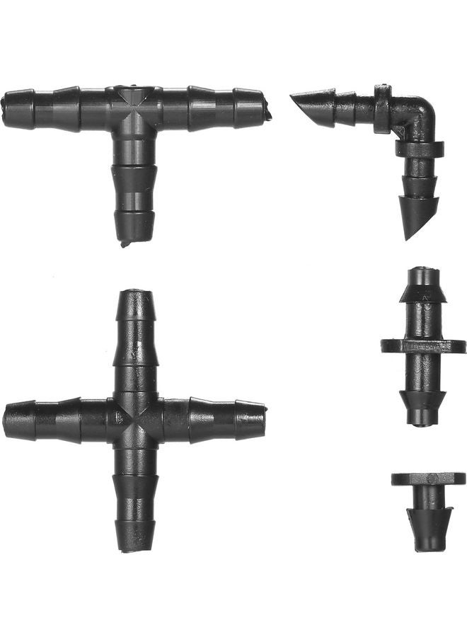 KKmoon 200-Pieces Irrigation Fitting Kit Black - Image 2