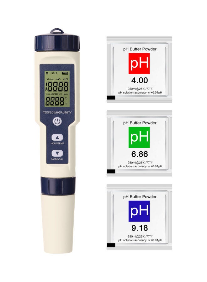 Generic 5 In 1 Professional Water Quality Tester Multicolour  - Image 1