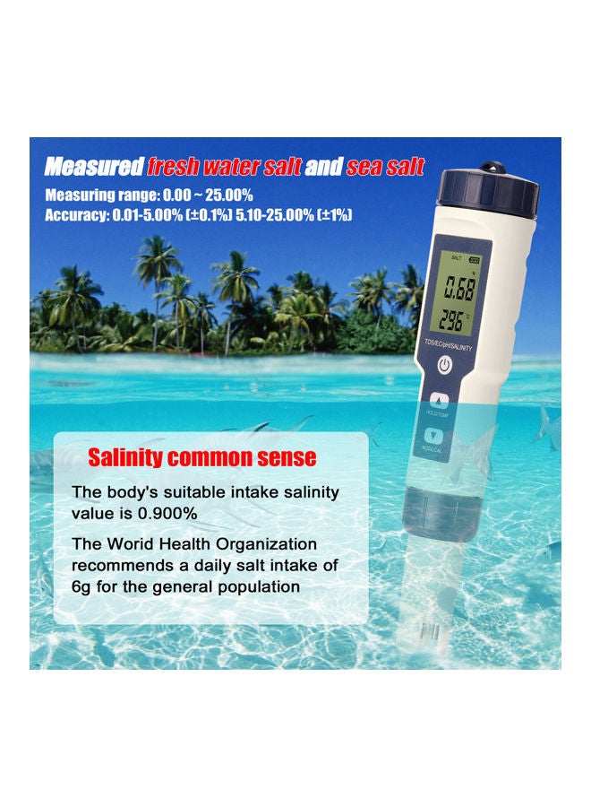 Generic 5 In 1 Professional Water Quality Tester Multicolour  - Image 4