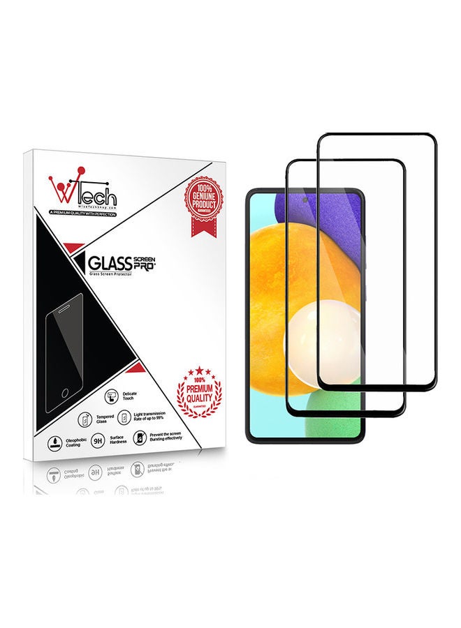 Wtech Pack Of 2 Tempered Glass Screen Protector For Samsung Galaxy A52 Black - Image 1