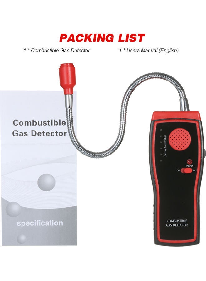 KKmoon Handheld Combustible Gas Detector Red/Black - Image 5