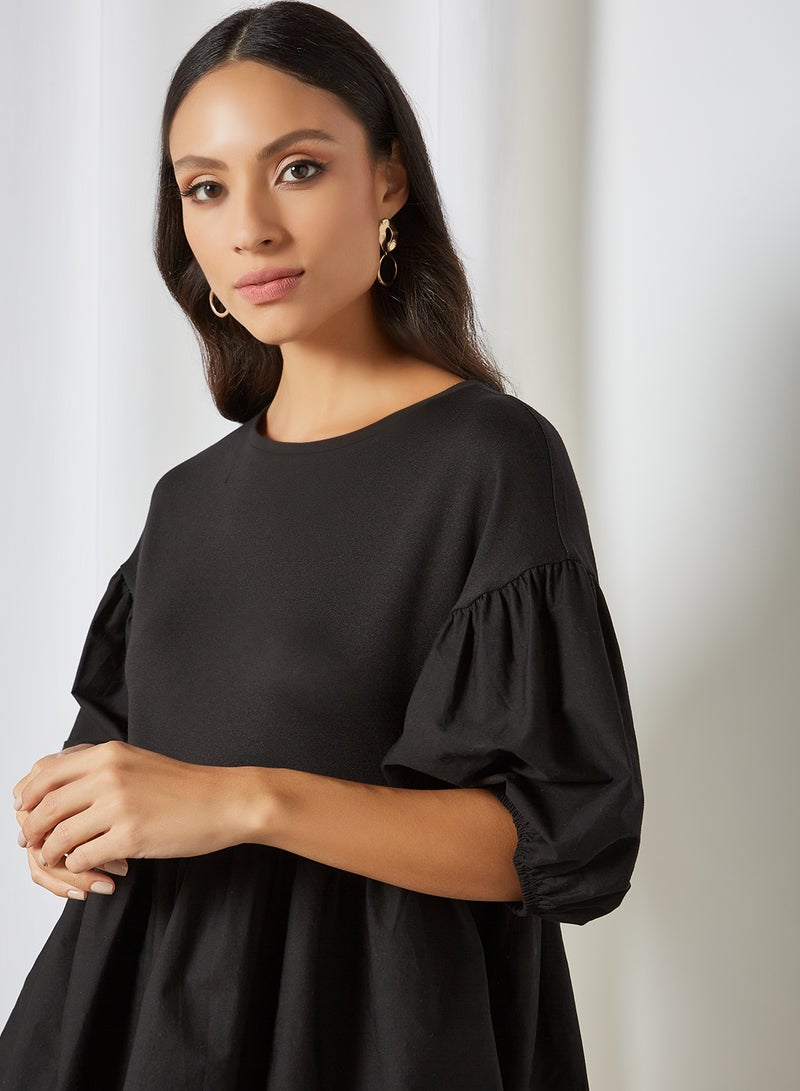 ONLY Flounce Hem Top Black  - Image 4