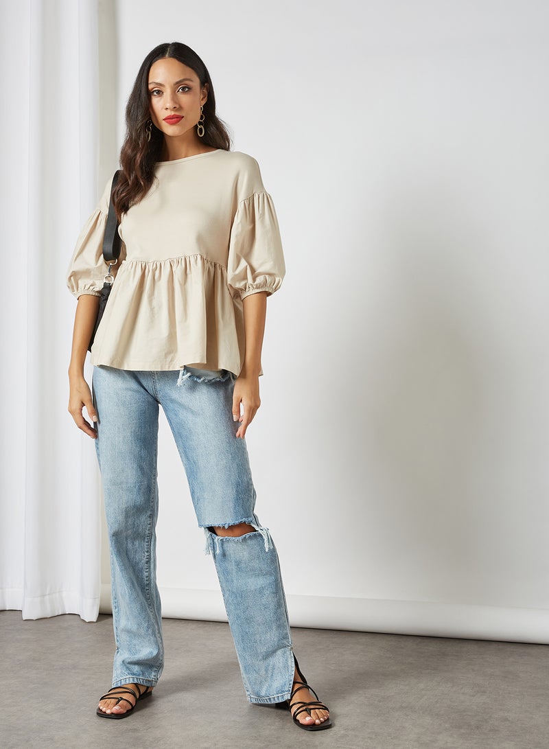ONLY Flounce Hem Top Pumice Stone  - Image 3