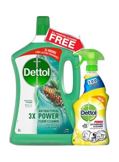 Multi Cleaner Pine With Power All Purpose Spray Lemon Multicolour 3L+500ml