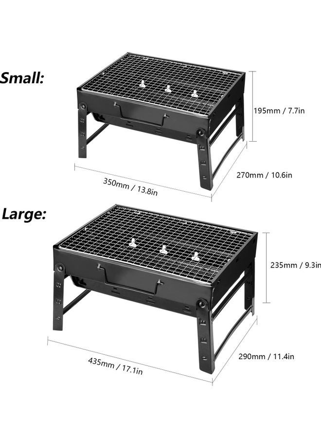 ماركة غير محددة شواية محمولة قابلة للطي أسود  - Image 3