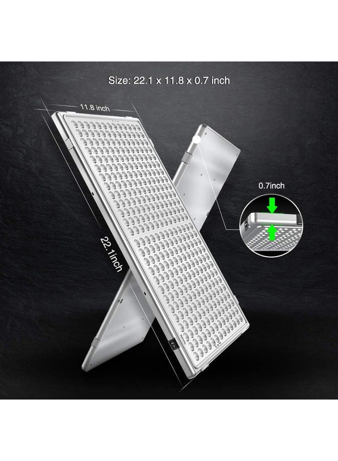 مصباح LED لنمو النبات للنباتات الداخلية مزود بمؤقت تبديل خارجي فضي