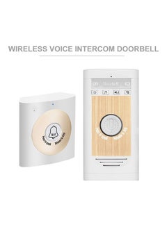 Wireless Voice Intercom Doorbell White/Beige