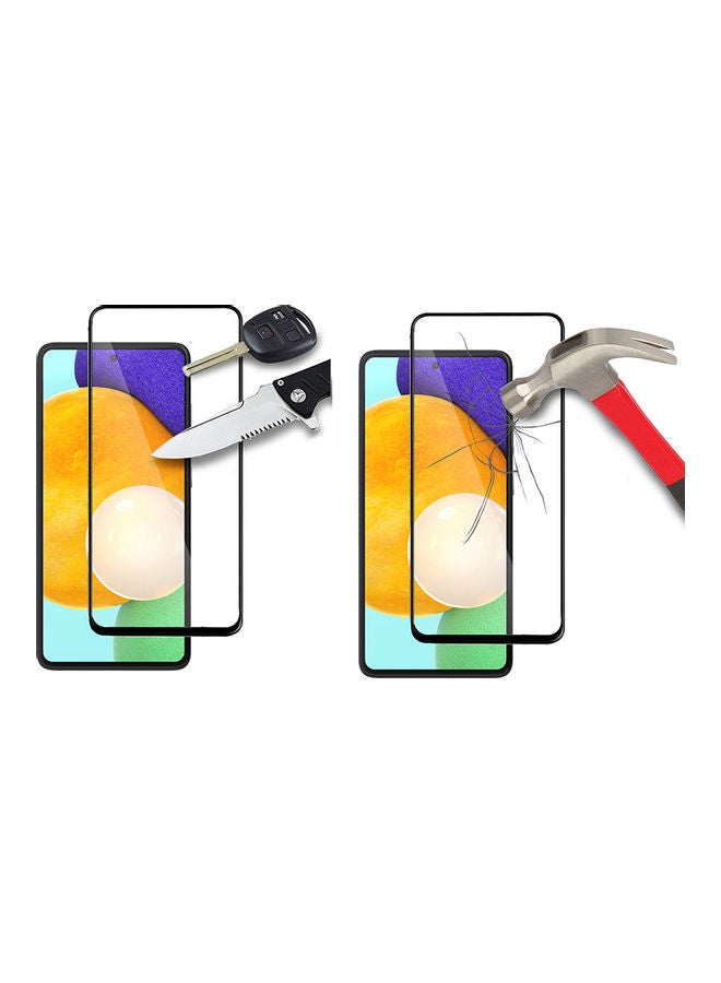 Wtech Tempered Glass Screen Protector For Samsung Galaxy A52 Black/Clear  - Image 2