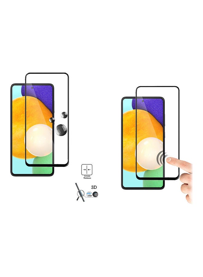 Wtech Tempered Glass Screen Protector For Samsung Galaxy A52 Black/Clear  - Image 3