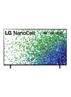 NanoCell TV 50 Inch NANO80 Series Cinema Screen Design 4K Active HDR WebOS Smart With ThinQ AI Local Dimming NANO80 Series 50NANO80VPA Black