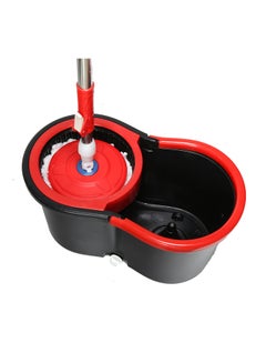 Feelings Ekono Spin Mop With Wheels In Bucket Red / black  - Image 4