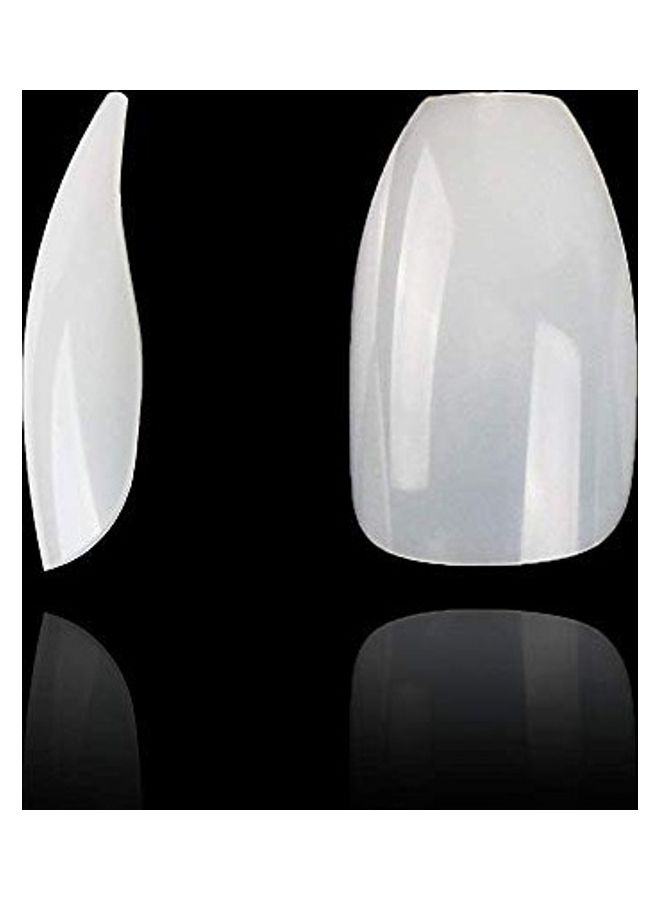 Generic 500-Piece Short Coffin Nails Ballerina Nail Tips White  - Image 3