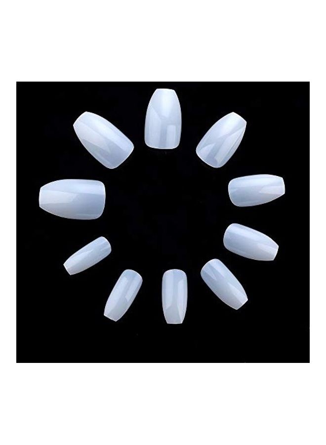 Generic 500-Piece Short Coffin Nails Ballerina Nail Tips White  - Image 5